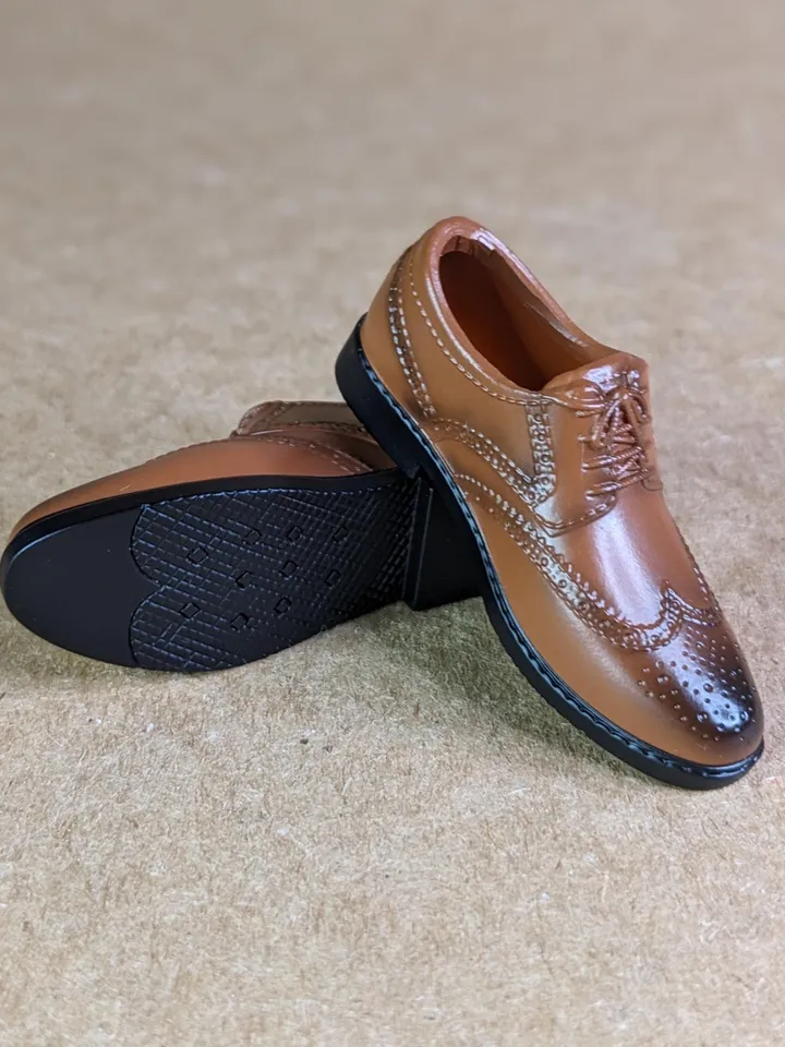 Oxford brown lace-up shoes for 12-13 inch male dolls