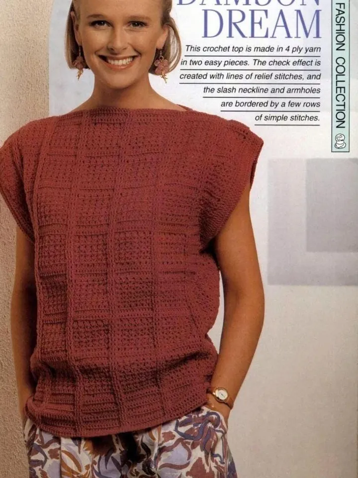 Top crochet pattern, easy crochet pattern top, summer top pdf instant download