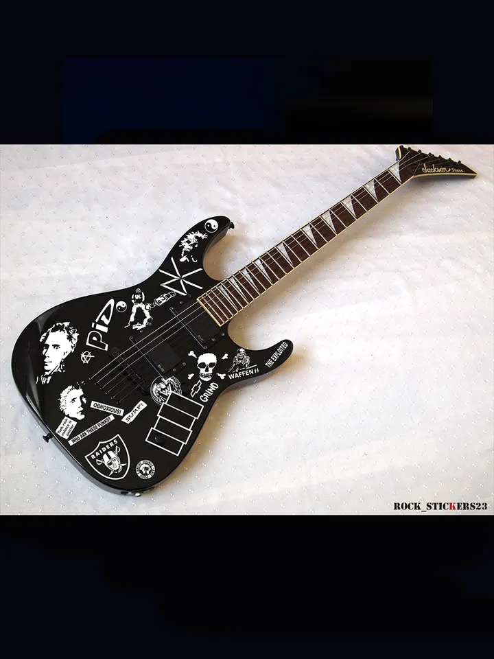 Jeff Hanneman guitar stickers vinyl decal Slayer Jackson Full Set 22