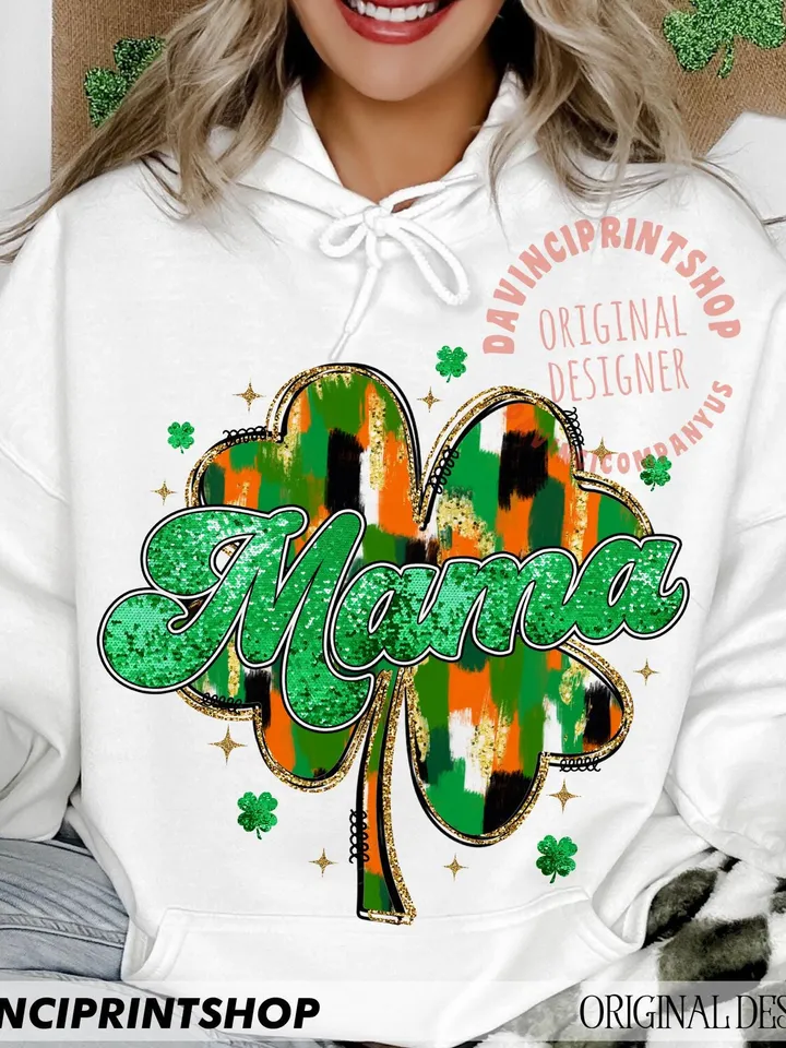 Mama St Patricks Day PNG, Glitter St Patricks png, Shamrock png, Irish Mama png, St Patricks Day png, Mama St Patty's png, Gift for mama,png