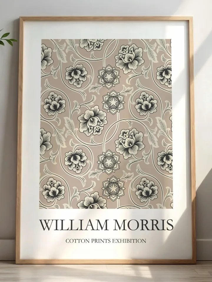 William Morris Wall Art Print Vintage Textile Poster Museum Inspired Design Home Decor Interior Pattern Digital Download Gift Classic Art