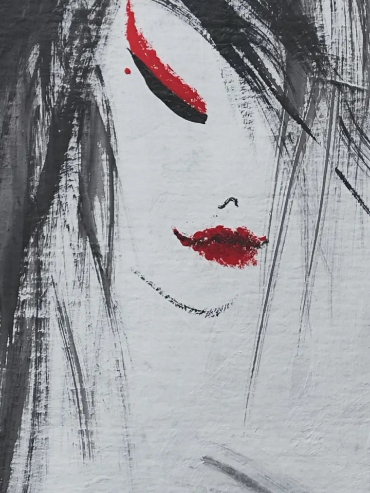 Nude woman Original painting Wabi-sabi