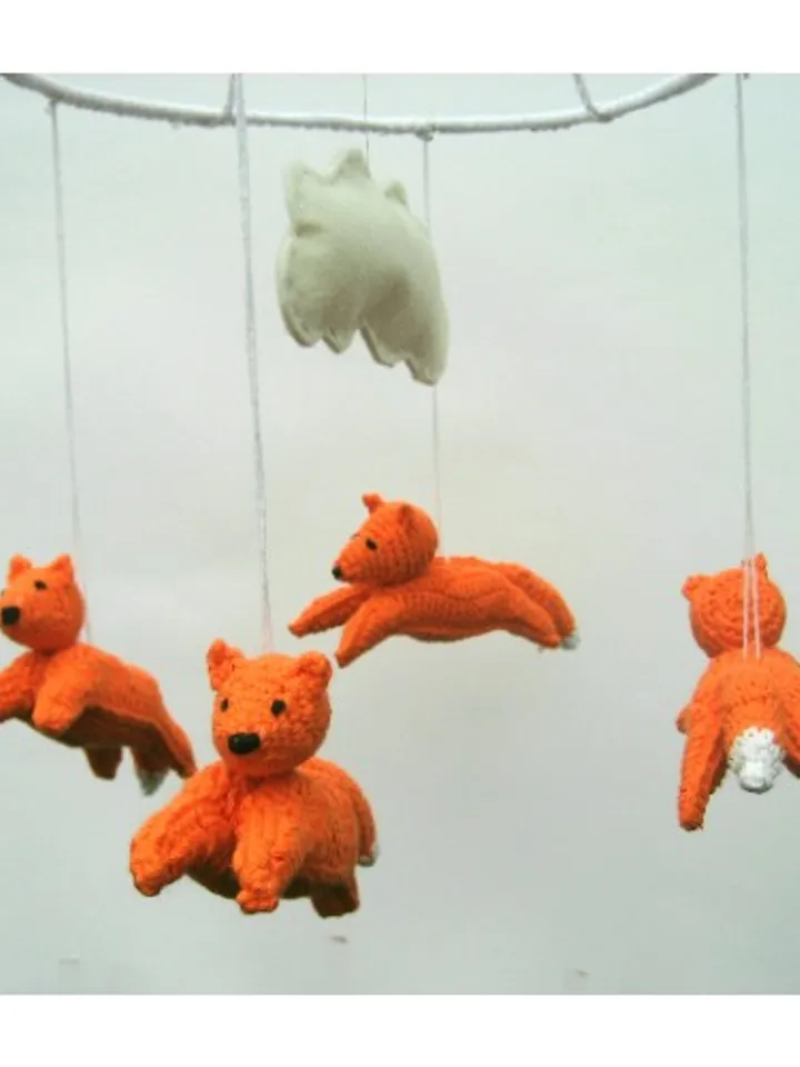 Foxes mobile, Baby mobile, animal mobile, ZOO mobile, forest mobile, Thebabemuse, forest mobile, forest nursery