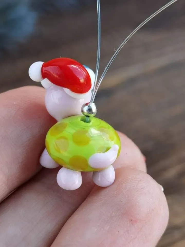 Sea turtle ornaments turtle gifts turtle decor Christmas ORNAMENTS Christmas gifts Glass figurines Christmas tree blown glass art Car gift