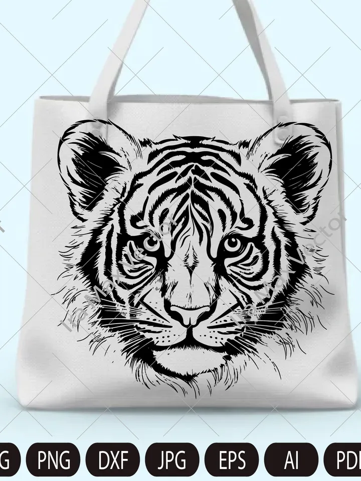 Baby tiger svg, tiger cub face svg, tiger baby, Tiger, Nursery Decor, Safari African Animals, tiger Cub, Nursery Wall Art,Kids Printable Art