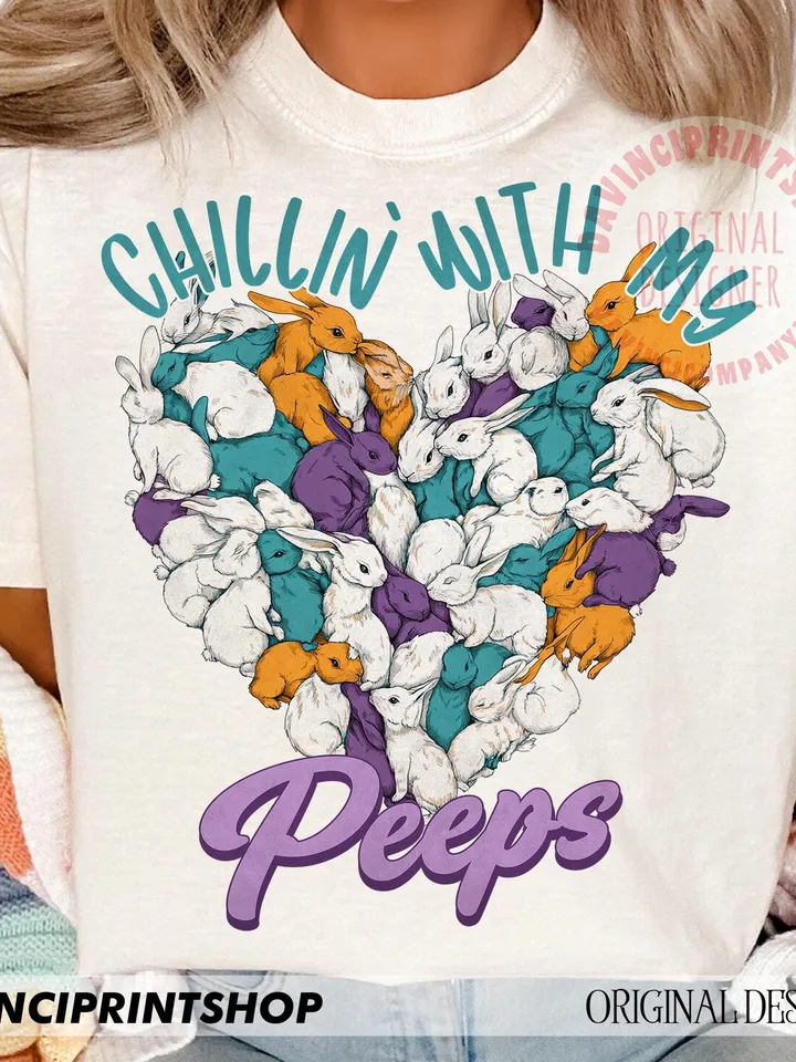 Chillin With My Peps Easter Png, Bunny Easter png, Funny Easter png, Happy Easter png, Easter Bunnies png, Easter png, Sublimation design