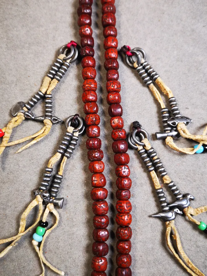 Gandhanra 4MM Mini Size Tibetan Buddhist Prayer Bead Counters for 8-15mm Mala,with Dorje and Vajra/Kila and Kartika/Lucky Bird Pendant