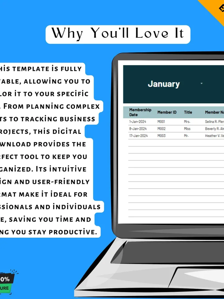 Church Membership Tracker Template, Church Attendance & Member Database, Congregation Growth Management Spreadsheet