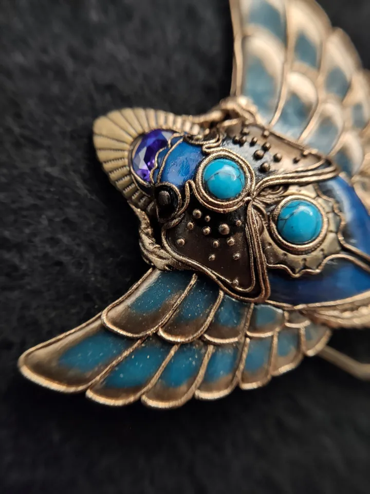 Egyptian Scarab,Hairpin,Hair Winged Scarab Beetle,Hairpin Scarab