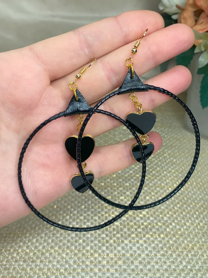 Handmade ring earrings. Bijouterie.