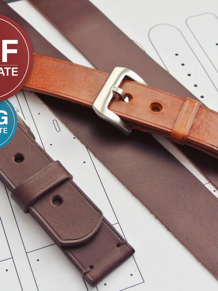 Leather Watch Strap Pattern: Handmade Band Template (PDF, SVG) + Video