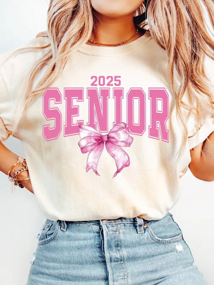 Coquette,Senior 2025 PNG,Pink Bow png,Senior 2025 png,Class of 2025 png,Graduation 2025 png,High School Shirt png,University png,Grad png