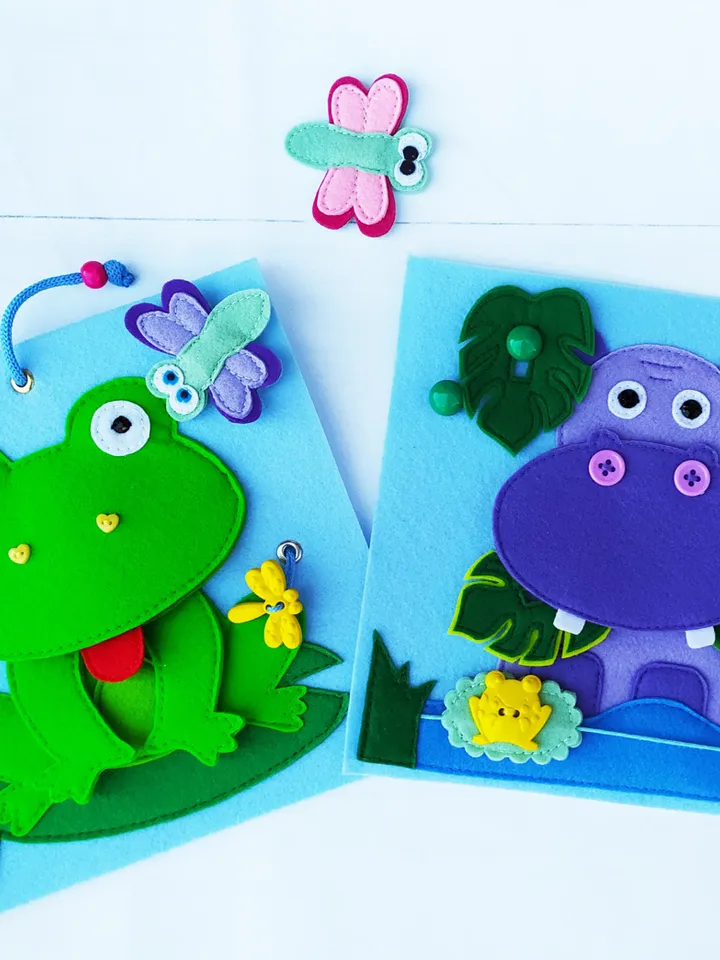 Animals Quiet book pattern PDF & Tutorial pages, Felt book pattern svg, Quiet book ideas, Sensory toys, Pdf felt sewing pattern for toddler