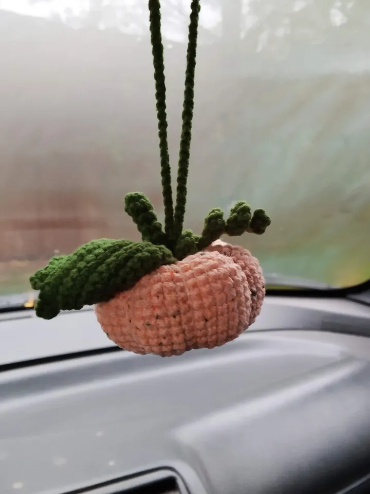 Gothic Style Plush Pumpkin Car Accessory, Halloween Car accessories, Hanging Car Accessories, Rearview Mirror Keychain, Cute Plush Creepy character, car charm
