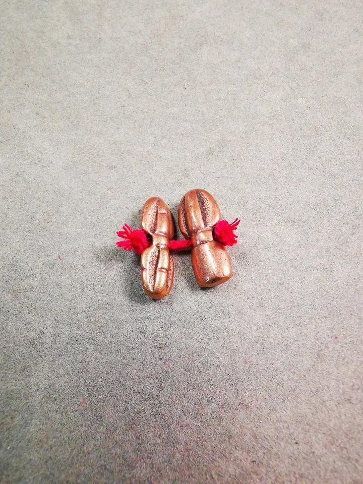 Gandhanra Handmade Tibetan Amulet Pendant,Mini Vajra and Dorje Bell, Mala Marker Bead Accessories, Made of Red Copper