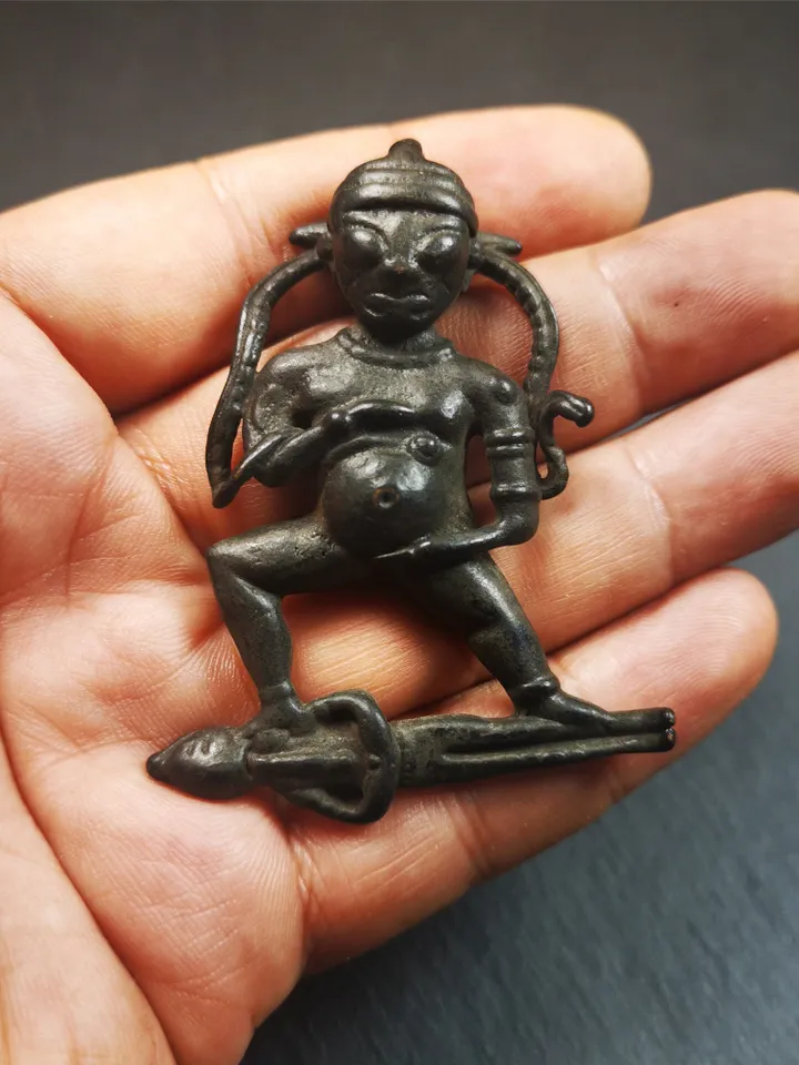 Gandhanra Handmade Tibetan Statue Black Jambhala(Dzambhala) ,Made of Thokcha
