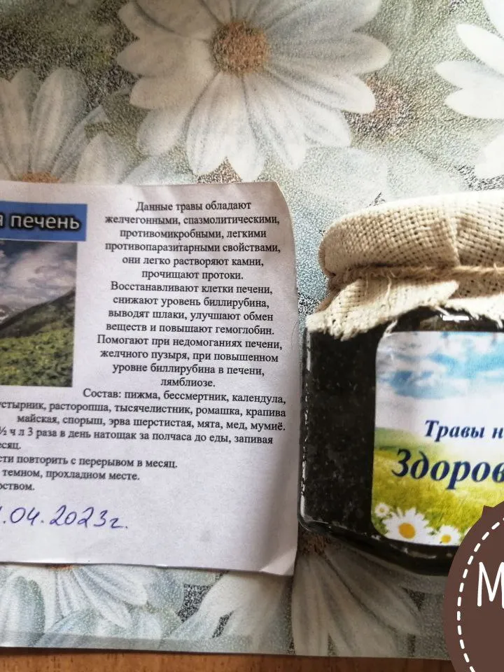 Herbs On Honey "Healthy Liver" / Unique Healing ECO-Product From The Siberian Taiga 200 gr / 7 Oz