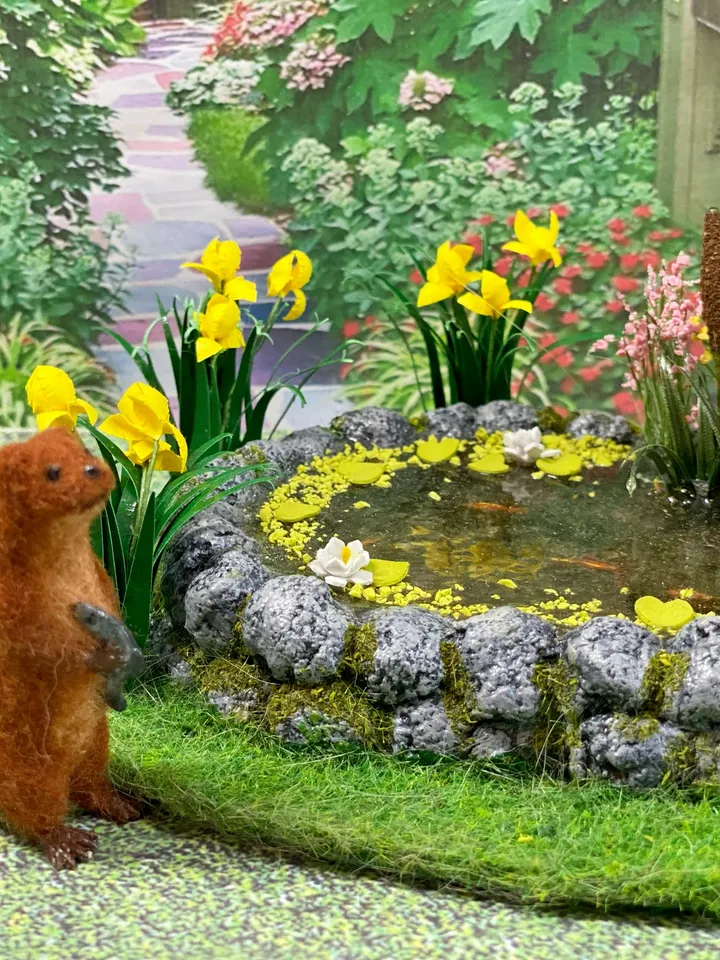 Water otter. Animal for the doll. Dollhouse miniature, Dollhouse miniature. 1:12.