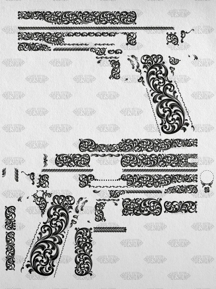 VECTOR DESIGN Colt 1911 government Scrollwork 9