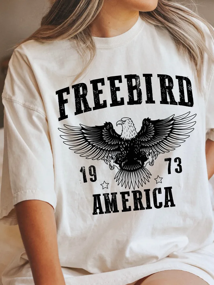 free bird america svg, eagle svg, rock & roll tshirt designs, classic southern rock band cut files, cricut / silhouette cutting files