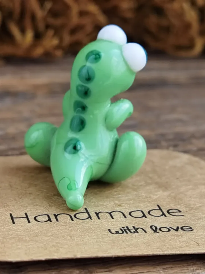 Glass figurines Dinosaur figurine Glass dinosaur decor Miniature Dinosaur gift Dino figurine Tiny glass animals Terrarium DINOSAUR ORNAMENTS