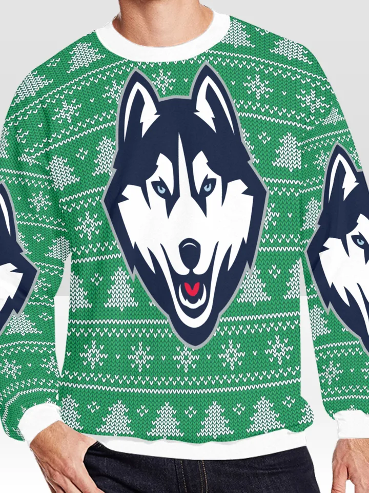 UConn Huskies Ugly Christmas Sweater, Christmas Sweatshirt