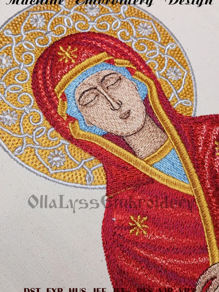 Epitaphios of Virgin embroidery design