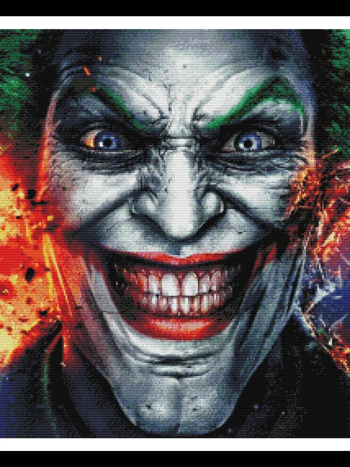 Joker Cross Stitch Pattern / Batman Cross Stitch Pattern / Joker Instant Embroidery / Detective PDF Cross Stitch Chart