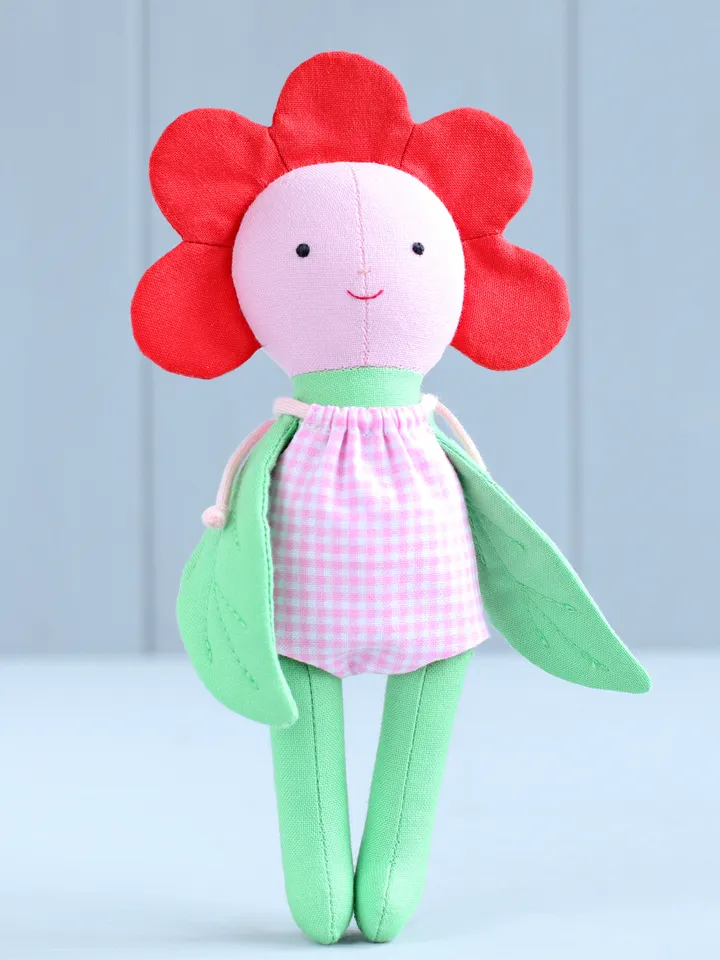 2 PDF Mini Love Bug and Flower Doll (Valentine's Day Collection) Sewing Patterns Bundle