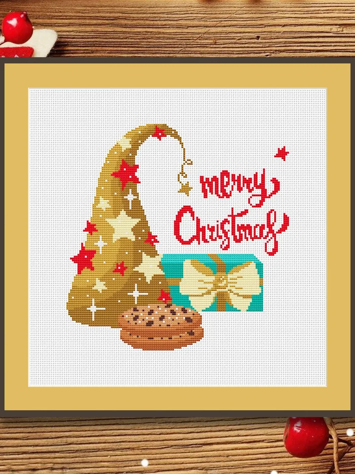 Merry Christmas Cross Stitch Pattern, Christmas Cross Stitch Pattern, Christmas Cookies Cross Stitch Pattern, Christmas Pattern #hld015