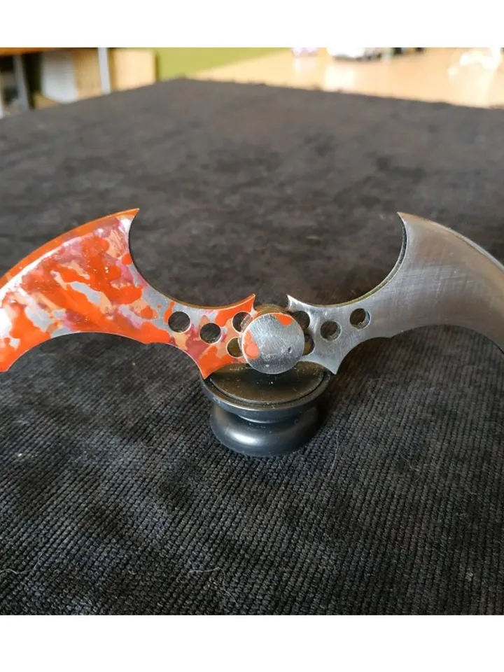 Batman cosplay - Batarang - polished steel with bruises - made of steel - made t