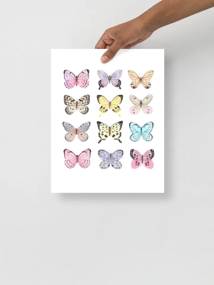 Butterfly Wall Art Print Watercolor Painting Pink Wall Art Decor Insect Art Monarch Butterfly Kids Room Art Pink Art Poster Vintage Print