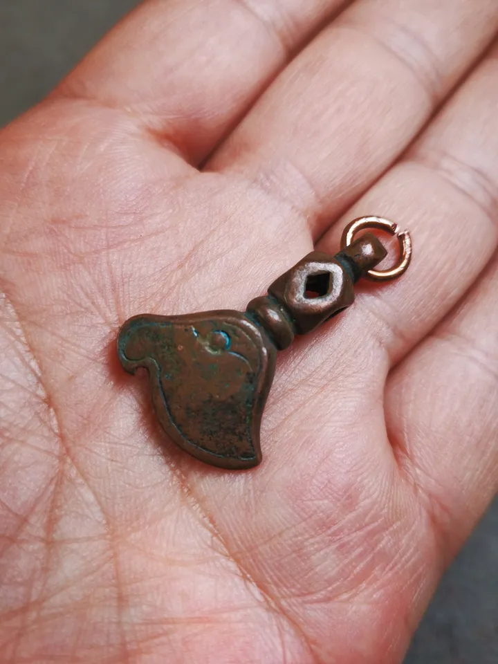Gandhanra Antique Tibetan Amulet Pendant,Kartika(knife of the dakinis), Trantic Buddhism Dharma, Made of Lima Brass