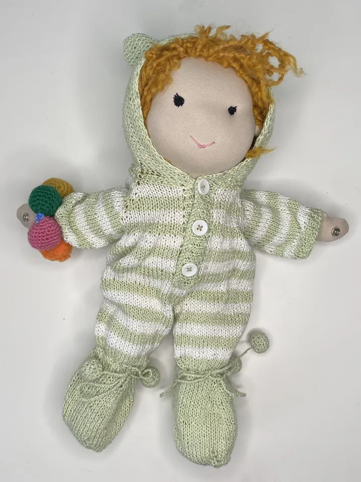 Waldorf doll boy ready to ship, mohair doll hair, Textile toy, Organic eco friendly doll, Stuffed toy, Handmade dolls