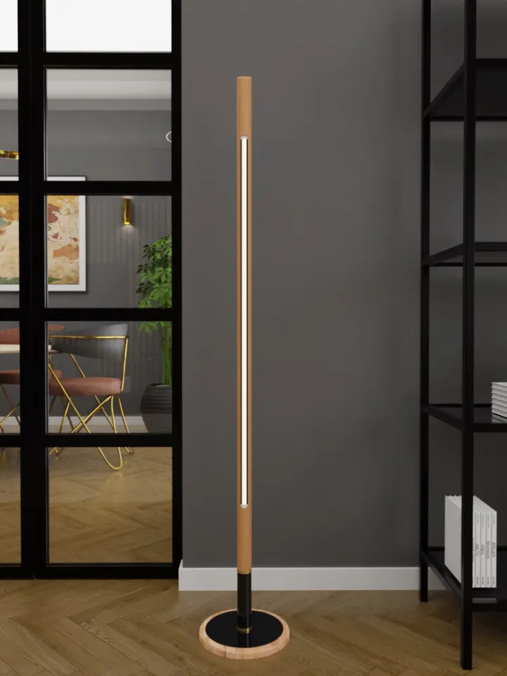 Modern minimalist wooden floor lamp