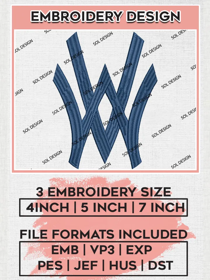 West Virginia Mountaineers Team Letter Logo Embroidery Design Files, NCAA West Virginia Mountaineers Machine Embroidery, NCAA Teams, 3 sizes, NCAA Machine embroidery designs, Digital Download