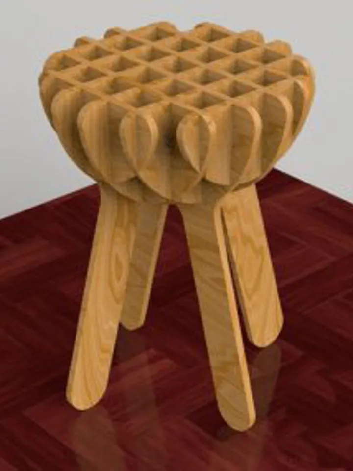 Digital Template Cnc Router Files Cnc Chair Files for Wood Laser Cut Pattern