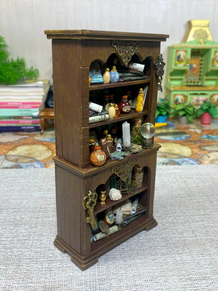 Tutorial. Buffet for a witch. Dollhouse miniature. Furniture for dolls.