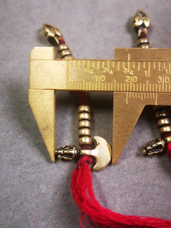 Gandhanra Handmade Tibetan Buddhist Mala Counters,Prayer Bead Counters,with Kartika and Kila Pendant,Made of Brass