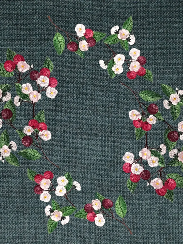 Cherry blossom set 3D machine embroidery design applique pattern digital embroidery pattern home and clothing décor embroidery motif floral