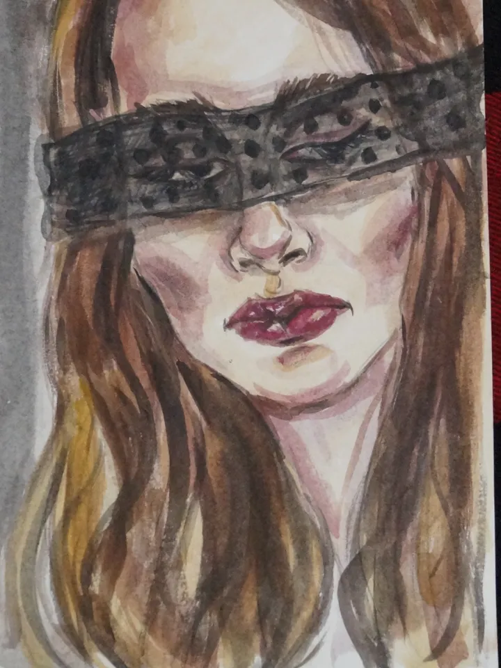 Watercolor painting "Sad"