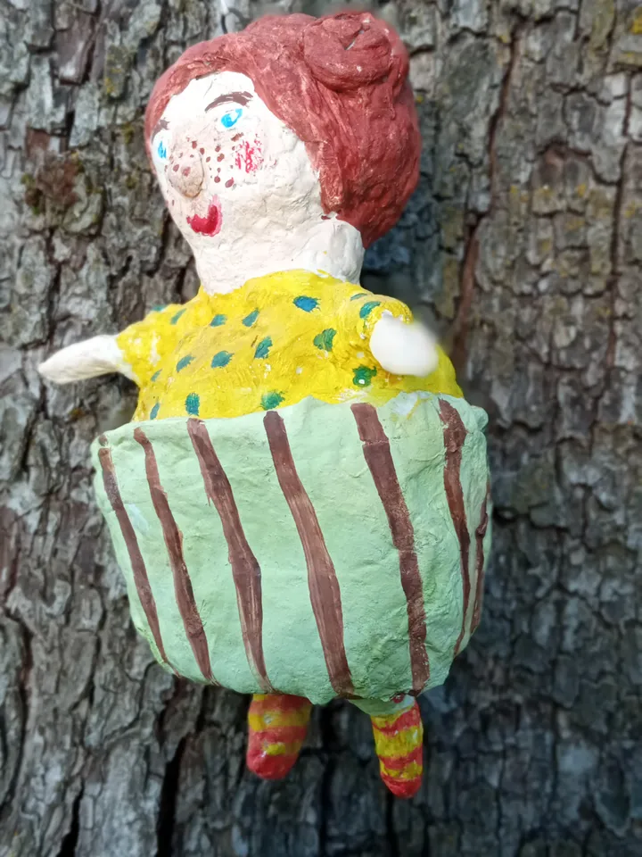 Funny Handmade Pendant Cupcake Girl Doll, Family Christmas Souvenir. Original decoration for the Christmas tree. Made in 1 copy. Free shipping
