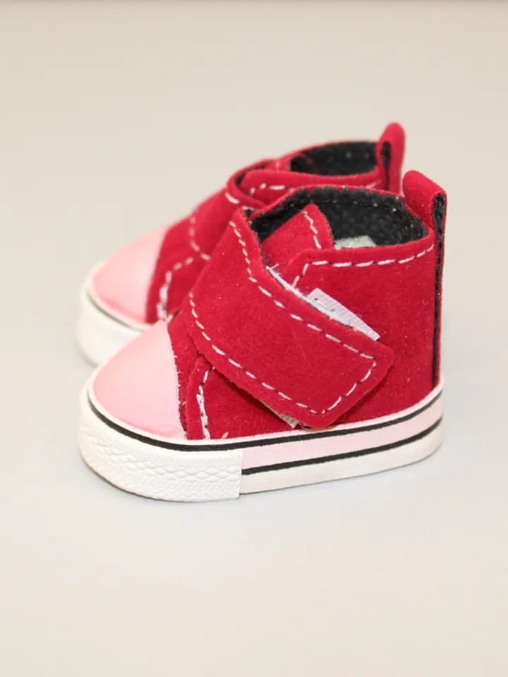 wellie wisher shoes - Vinous suede sneakers for Wellie Whisher - 5 cm doll shoes - Or any other doll – Christmas gift
