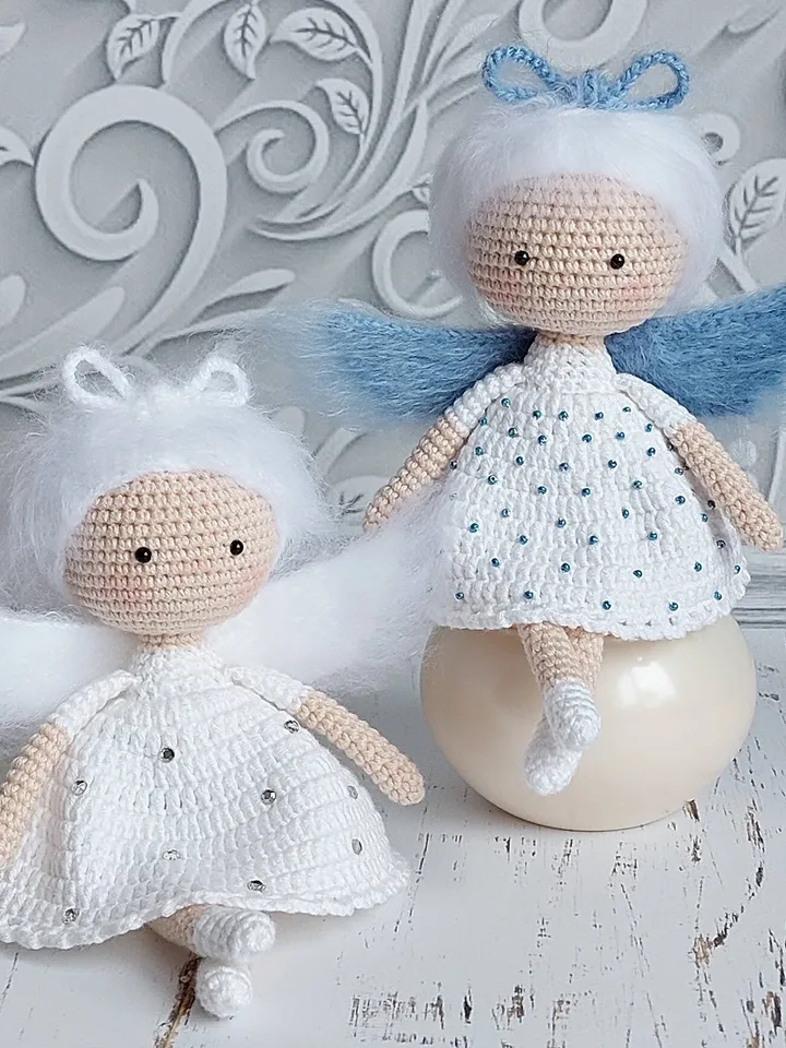 Crochet pattern of dolls in English. Angel doll. Pattern doll. Crochet pattern doll. Tutorial doll. Pattern crochet doll