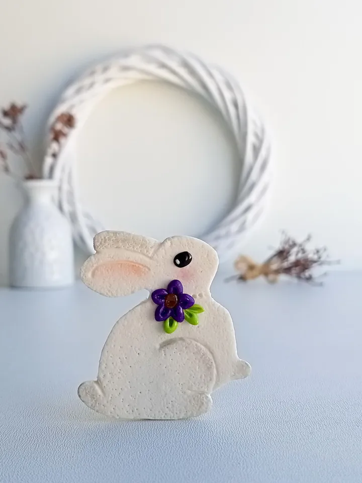 Bunny brooch/Little Bunny Brooch/Cute bunny birthday's gift/Children's brooch/Animal gift/Polymer clay bunny brooch/Brooch on the hat