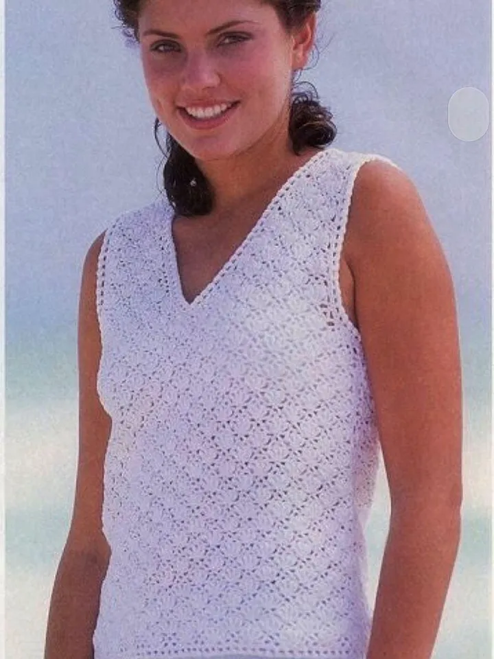 Top crochet pattern, shell lace top crochet pattern, T-shirt crochet pattern women ladies summer top pdf instant download