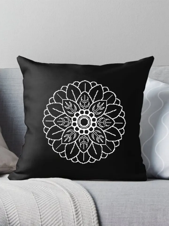 Flower mandala cross stitch pattern download PDF Floral ornament cross stitch chart Monochrome cross stitch Mandala pattern digital PDF #M31