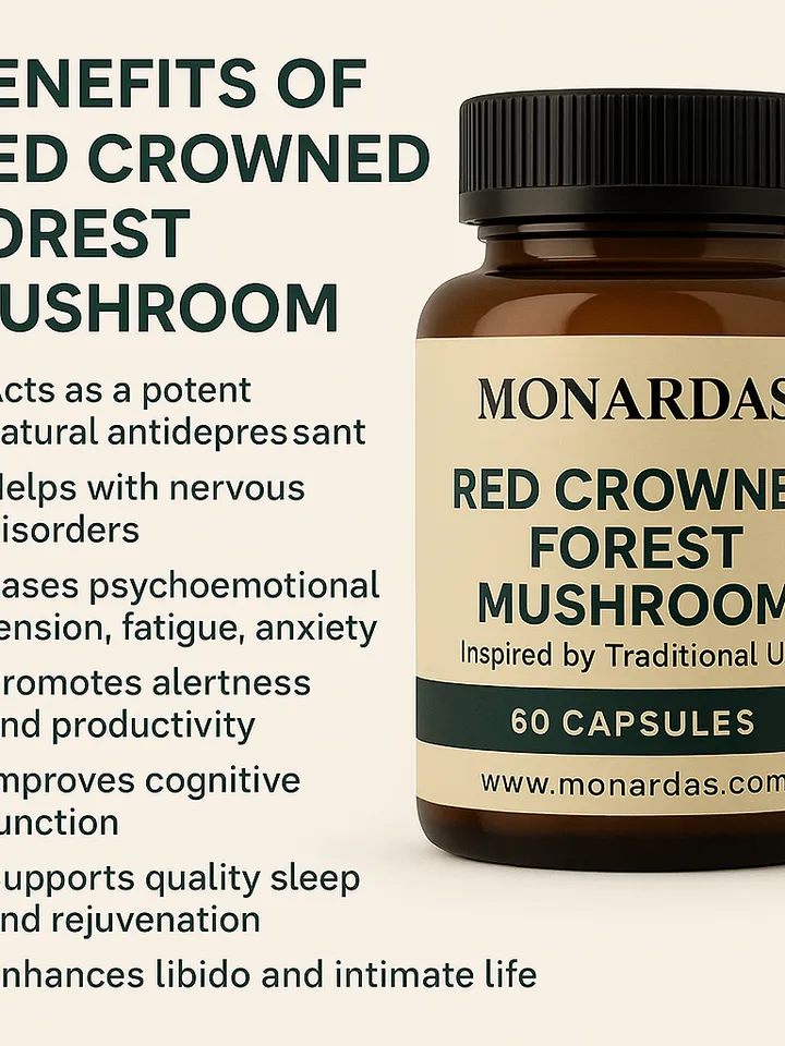 Red fly agaric, dried caps, 60 capsules/450 mg