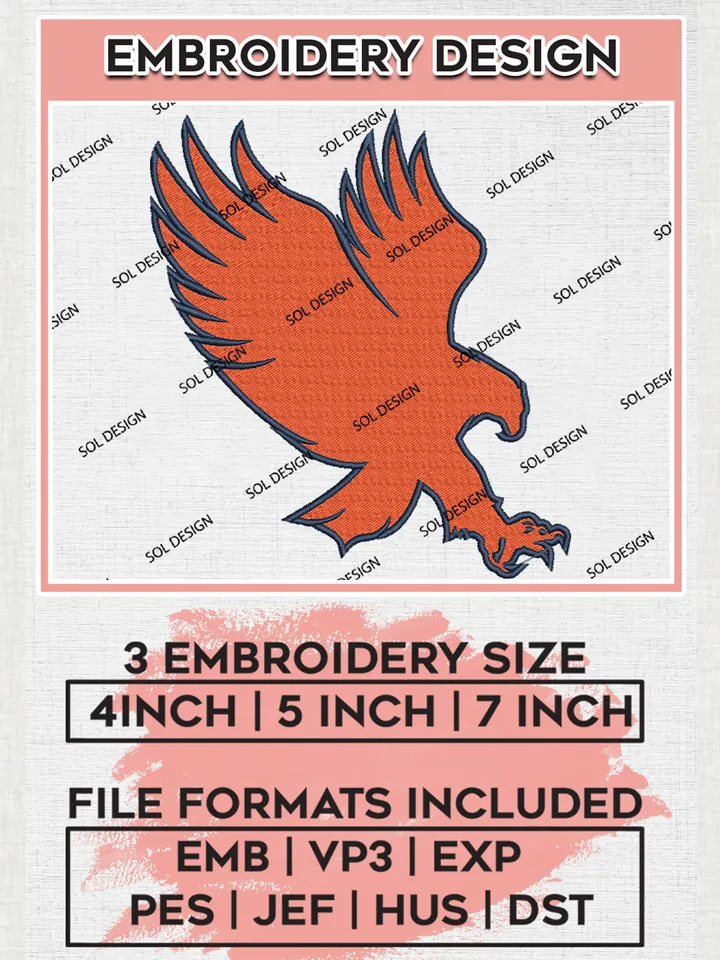 NCAA Auburn Tigers Team Mascot Logo Embroidery Design Files, NCAA Auburn Tigers Machine Embroidery, NCAA Teams, 3 sizes, NCAA Machine embroidery designs, Digital Download