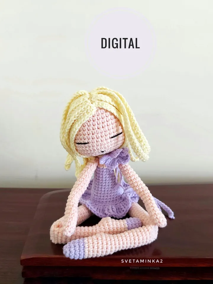 Crochet Doll Pattern Amigurumi. Digital Download. PDF.